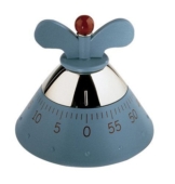 Alessi A09 "KITCHEN TIMER" Küchentimer, thermoplastisches Harz, blau -